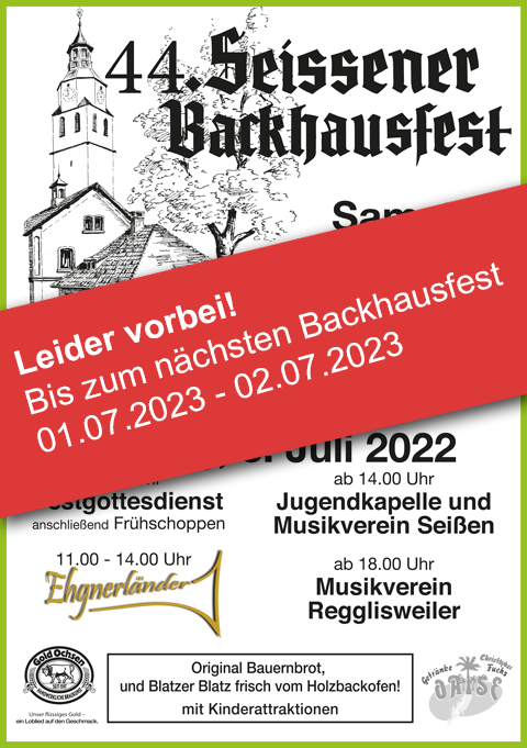 Backhausfest Plakat